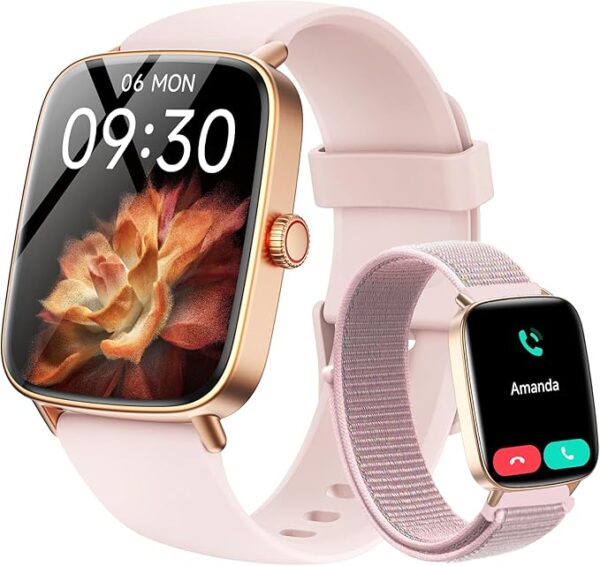 Tensky Reloj inteligente para mujeres, Android y iPhone, IP68 impermeable 24/7 salud/sueño, podómetro, más